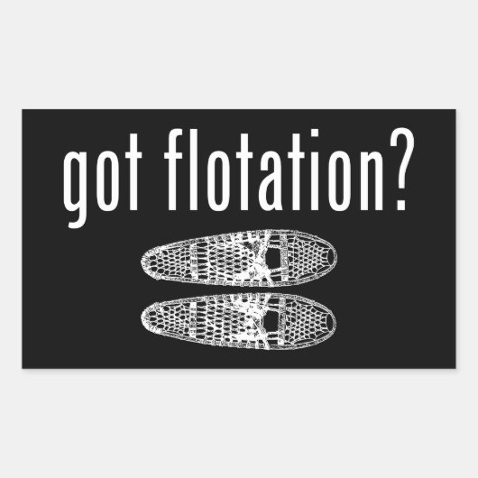 浮得雪の靴 長方形シール (正面)