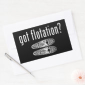 浮得雪の靴 長方形シール (封筒)