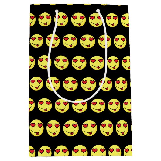 浮気した絵文字 ミディアムペーパーバッグ (正面)