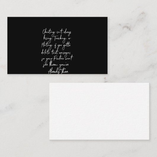 浮気やいちゃくちゃキスをするをするのが常ではない 名刺 (正面/裏面)