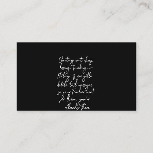 浮気やいちゃくちゃキスをするをするのが常ではない 名刺 (正面)