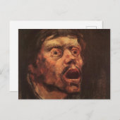 浮浪者の頭(Laszlo Mednyanszky著) ポストカード (正面/裏面)