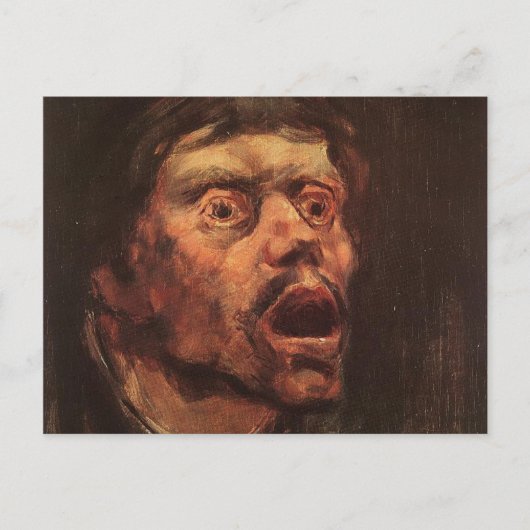 浮浪者の頭(Laszlo Mednyanszky著) ポストカード (正面)