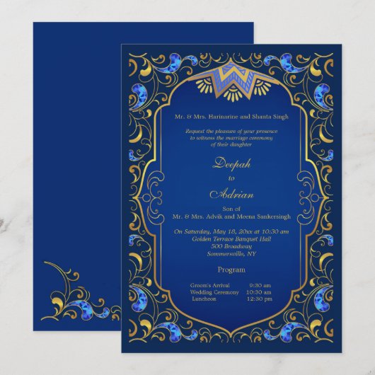 浮王室の気結婚事 招待状 (正面/裏面)