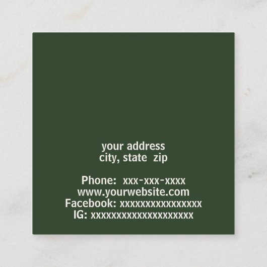 浮生シダ スクエア名刺 (裏面)