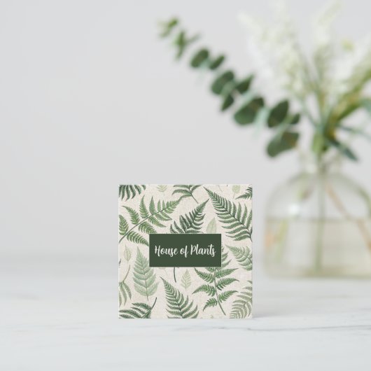 浮生シダ スクエア名刺 (スタンド正面)