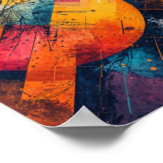 浮絵を描流水 ポスター (角)