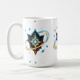 浮遊する刃を持つファンタジーエンブレム - 魔法のエネルギー コーヒーマグカップ