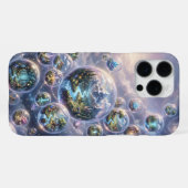 浮遊する宇宙の泡の中の幻想世界 iPhoneケース (裏面横)