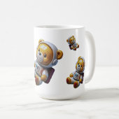 浮遊する宇宙テディ コーヒーマグカップ (正面右)