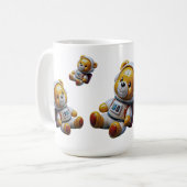 浮遊する宇宙テディ コーヒーマグカップ (正面左)