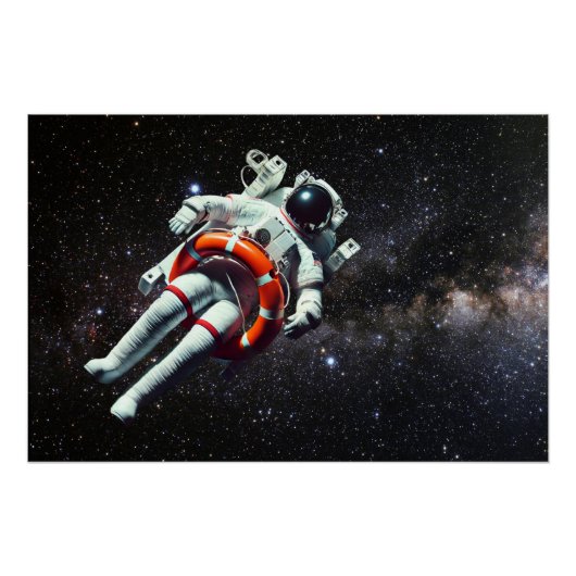 浮遊する宇宙飛行士 ポスター (正面)
