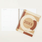 浮遊する幾何学模様 テラコッタ プランナー手帳 (ディスプレー)