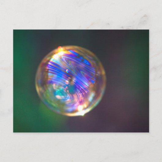 浮遊する泡の反射 ポストカード (正面)