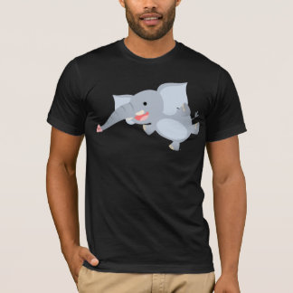 浮遊する漫画の象のTシャツ Tシャツ
