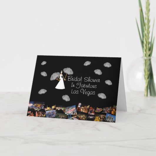浮遊を用いるすばらしいラスベガスのブライダルシャワー 招待状 (正面)