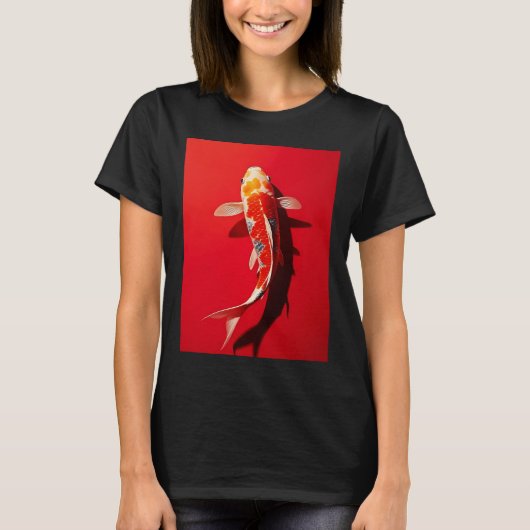 浮遊アクアコイの静けさ Tシャツ (正面)