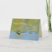 浮遊カエルの誕生日 カード (正面)