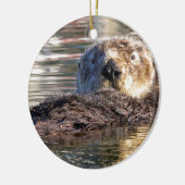 浮遊カワウソ セラミックオーナメント (左)