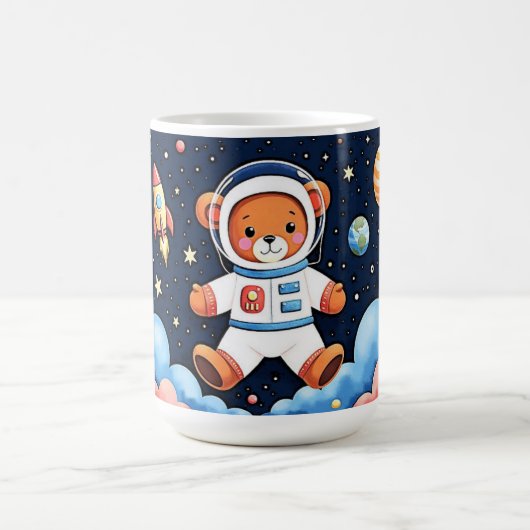 浮遊テディ宇宙飛行士 コーヒーマグカップ (中央)