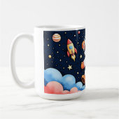 浮遊テディ宇宙飛行士 コーヒーマグカップ (左)