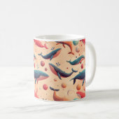 浮遊宇宙鯨類 コーヒーマグカップ (正面右)