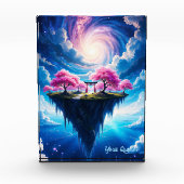 浮遊島の桜アート フォトブロック (正面)