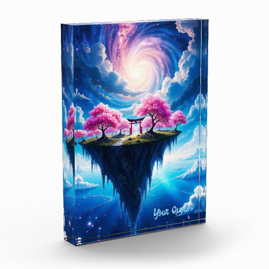 浮遊島の桜アート フォトブロック (左)