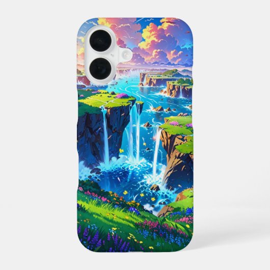 浮遊幻想島 iPhone 16ケース (裏面)