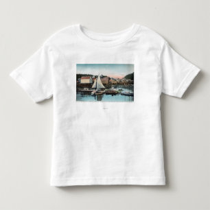 浮遊波止場の水辺地帯の眺め トドラーTシャツ