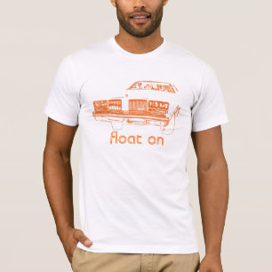 浮遊物のオンオレンジ/白 Tシャツ