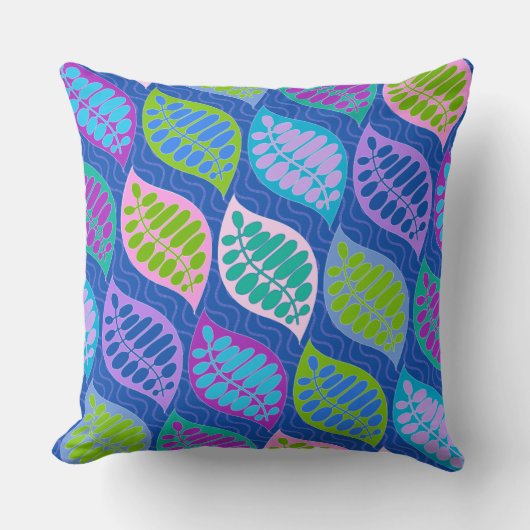 浮遊物の遠くにでモダンな枕青 クッション (正面)