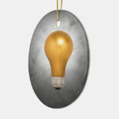 浮遊金ゴールドの電球のオーナメント セラミックオーナメント (左)