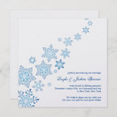 浮遊雪結婚片の発表カード 招待状 (正面/裏面)