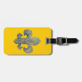 浮遊(紋章の)フラ・ダ・リのプリント ラゲッジタグ (正面横)
