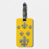 浮遊(紋章の)フラ・ダ・リのプリント ラゲッジタグ (裏面縦)