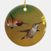浮遊Rufousハチドリ セラミックオーナメント (裏面)