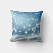 浮雪ハート クッション (正面)
