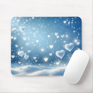 浮雪ハート マウスパッド