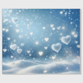 浮雪ハート ラッピングペーパー (フラット)