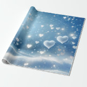 浮雪ハート ラッピングペーパー (アンロールド)