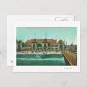 浴場と桟橋の景色 ポストカード (正面/裏面)