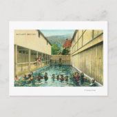 浴場の泳ぐ人の表示 ポストカード (正面)