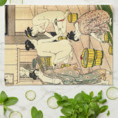 浴場1780年 キッチンタオル (折り畳み)