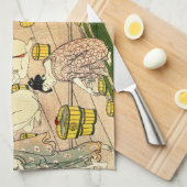 浴場1780年 キッチンタオル (四つ折り)