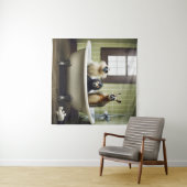 浴室おもしろいの動物 タペストリー (インサイチュ(横))