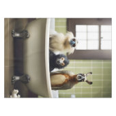 浴室おもしろいの動物 テーブルクロス (正面(横))
