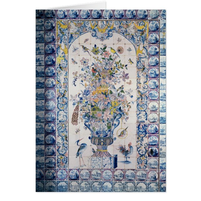 浴室からのデルフトのタイルのパネル (正面)