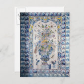 浴室からのデルフトのタイルのパネル ポストカード (正面/裏面)