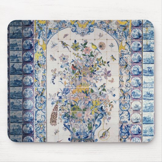 浴室からのデルフトのタイルのパネル マウスパッド (正面)